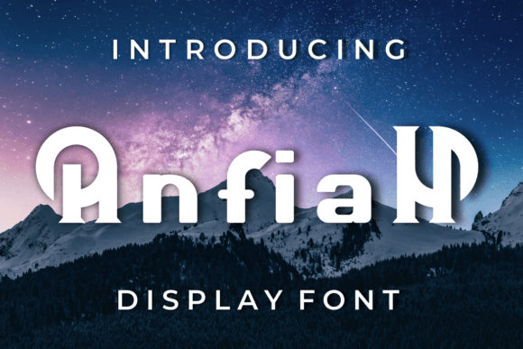 Anfiah: A Modern Display Font for Digital Design and Web Branding
