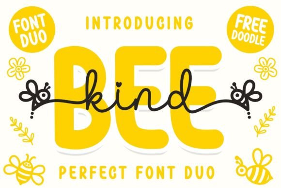 Bee Kind Duo: A Playful Font for Editorial Design and Digital Publishing