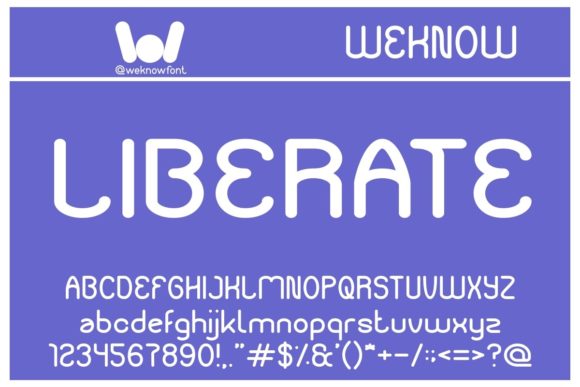 Liberate: A Versatile Display Font for Crafters and Product Designers