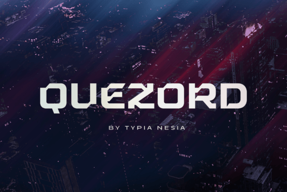 Quezord: A Techno-Futuristic Sans Serif Font for Bold Web and Brand Design