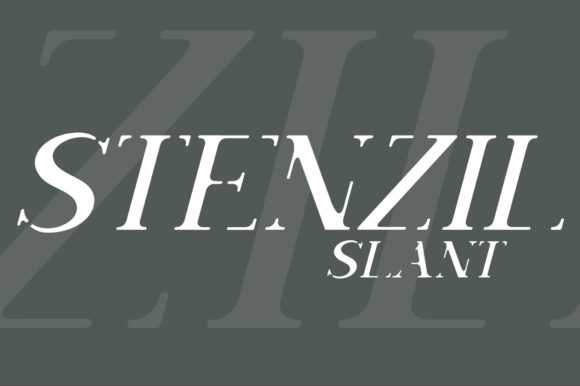 Stenzil Slant: A Bold Display Font That Brings Handmade Designs to Life