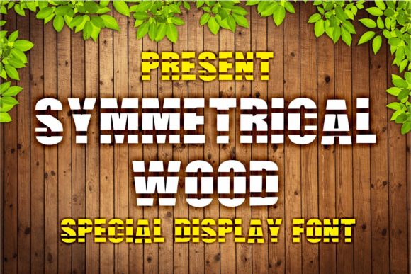 Symmetrical Wood: A Bold Display Font for Rustic Branding Projects